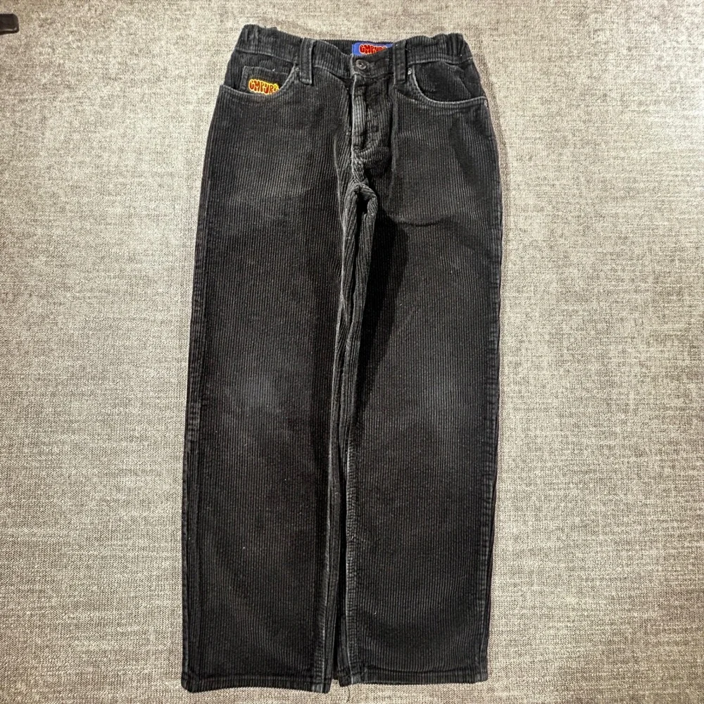 Empyre Corduroy Pants Mens 28 Black Good Skate Baggy Wide Wale Straight Leg